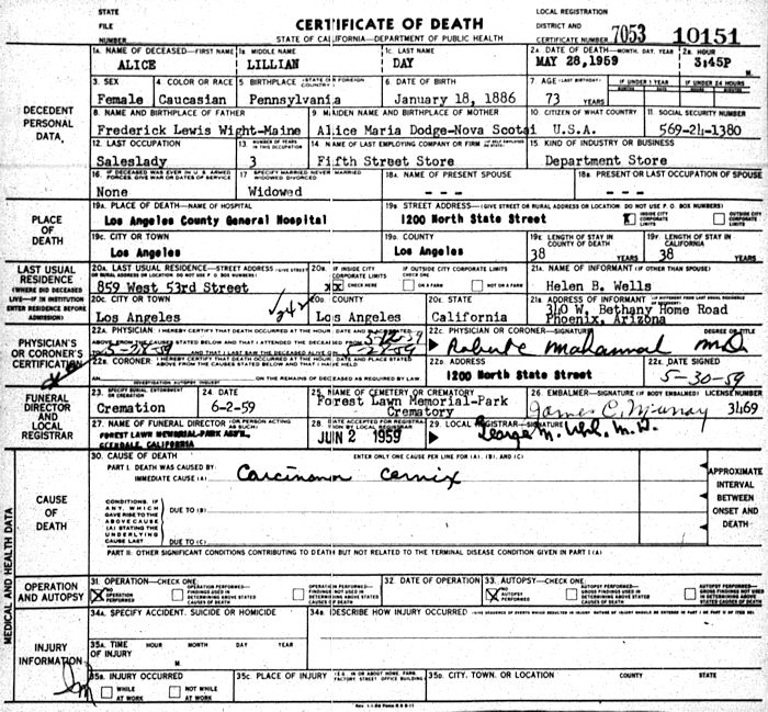 Nova Scotia Roots - WIGHT, Alice Lillian (59425)